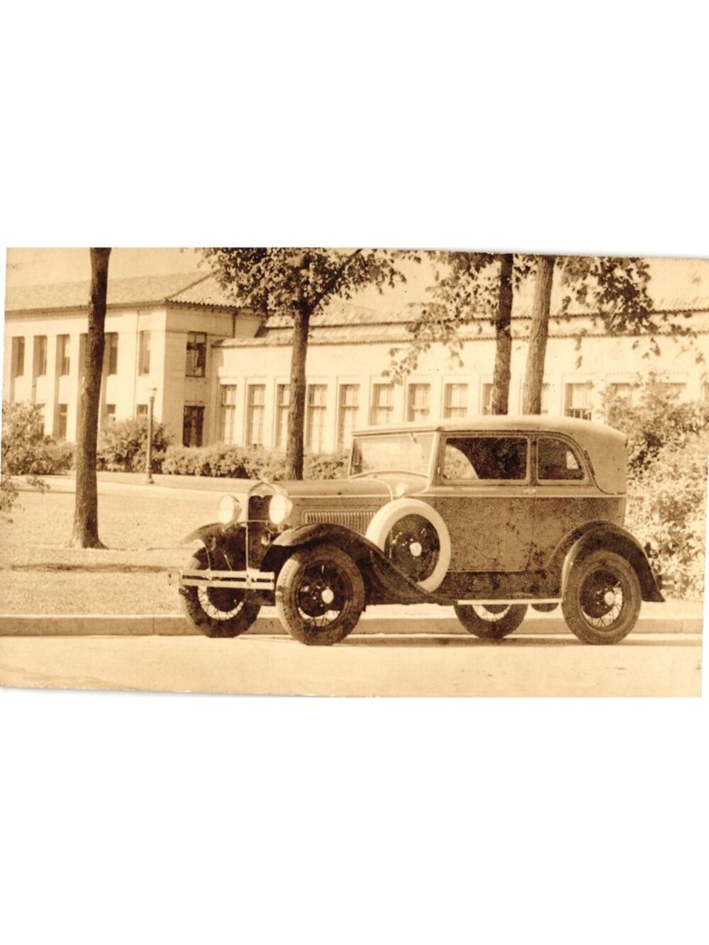 Ford Convertible Sedan 1934 Real Photo Postcard Vintage Rutherford NJ Garraway